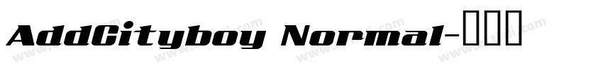 AddCityboy Normal字体转换